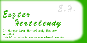 eszter hertelendy business card